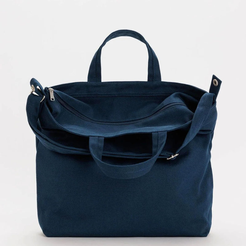 Horizonal Zip Navy - Baggu Duck Tote (Canvas)