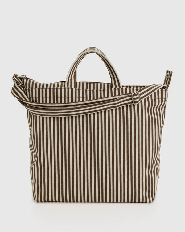 BAGGU Horizontal Zip Duck Bag - Brown Stripe