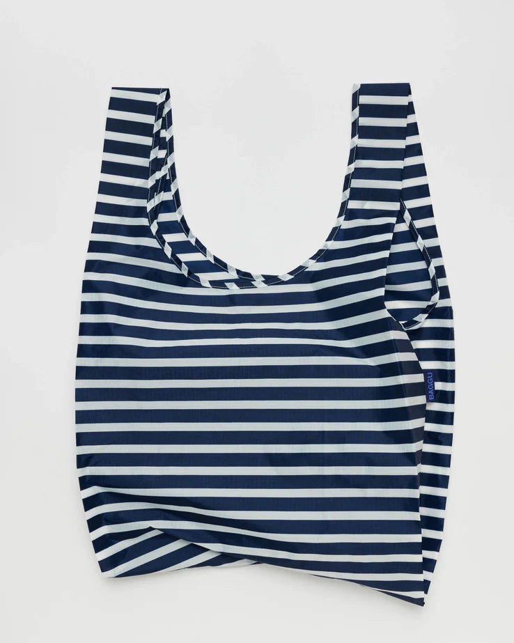 Navy Stripe - Standard Baggu Reusable Bag