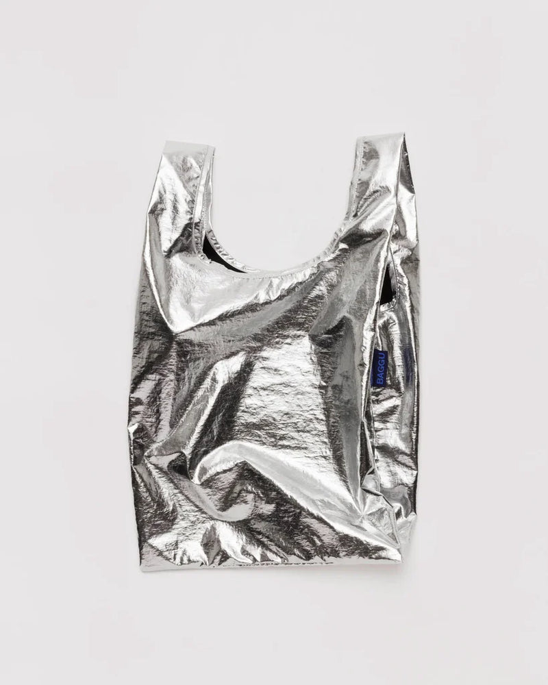 Baggu - Metallic Silver Reusable Baby Bag