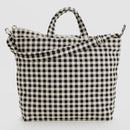 Horizonal Zip Black and White Gingham - Baggu Duck Tote (Canvas)