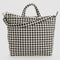 Horizonal Zip Black and White Gingham - Baggu Duck Tote (Canvas)