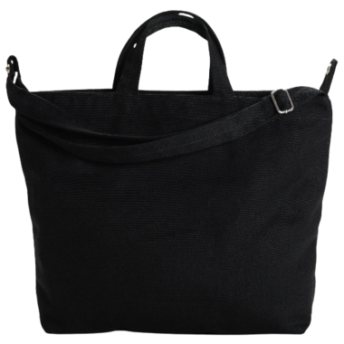 Horizonal Zip Black - Baggu Duck Tote (Canvas)