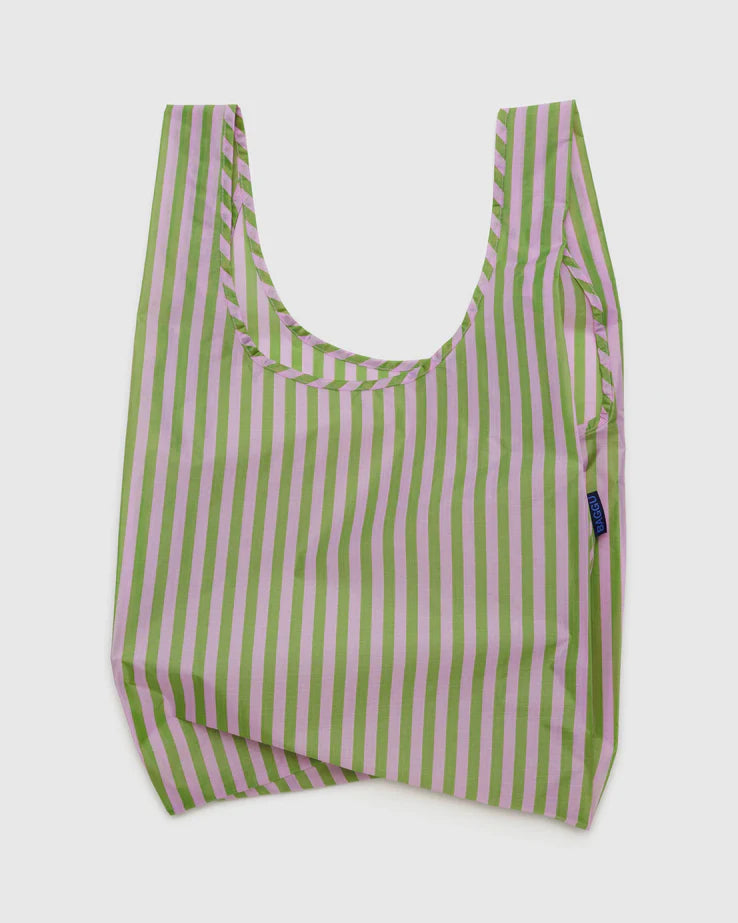 Avocado Candy Stripe - Standard Baggu Reusable Bag