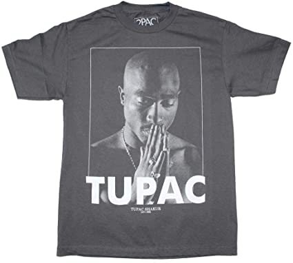 Tupac - Praying Grey T-Shirt