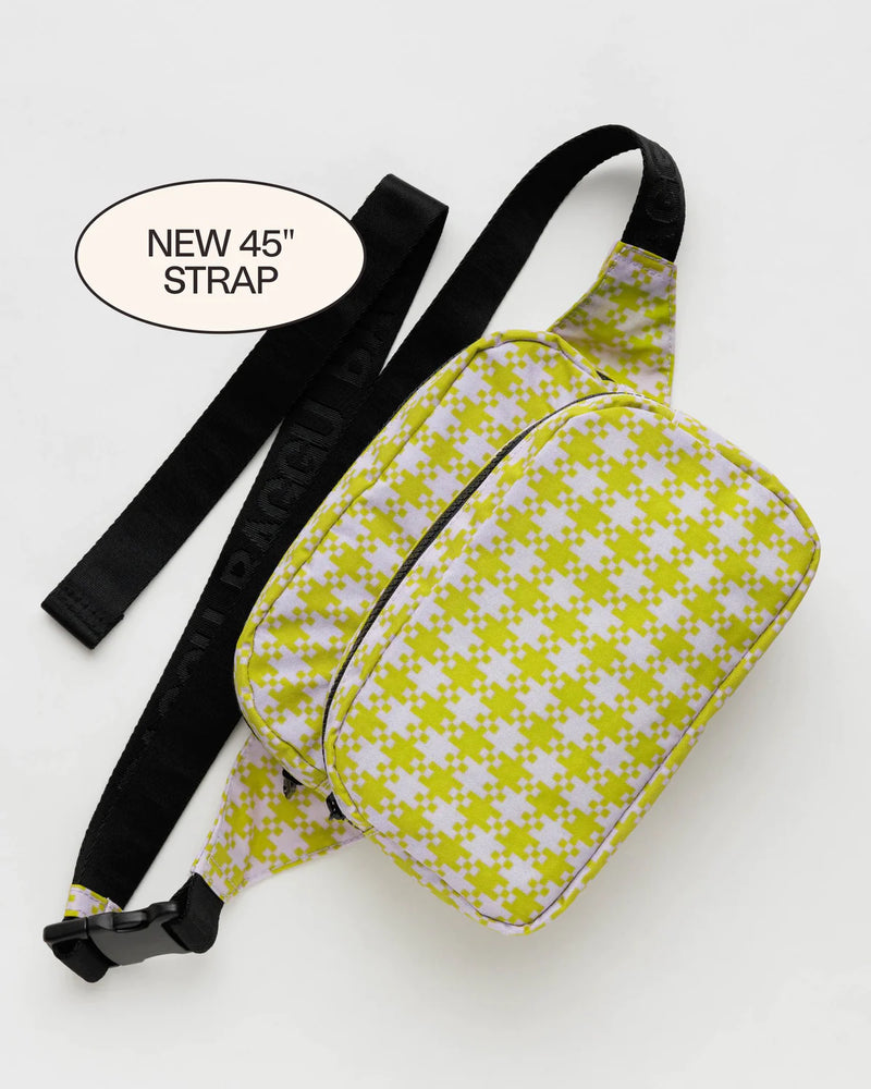 Baggu - Pink Pistachio Pixel Gingham Fanny Pack