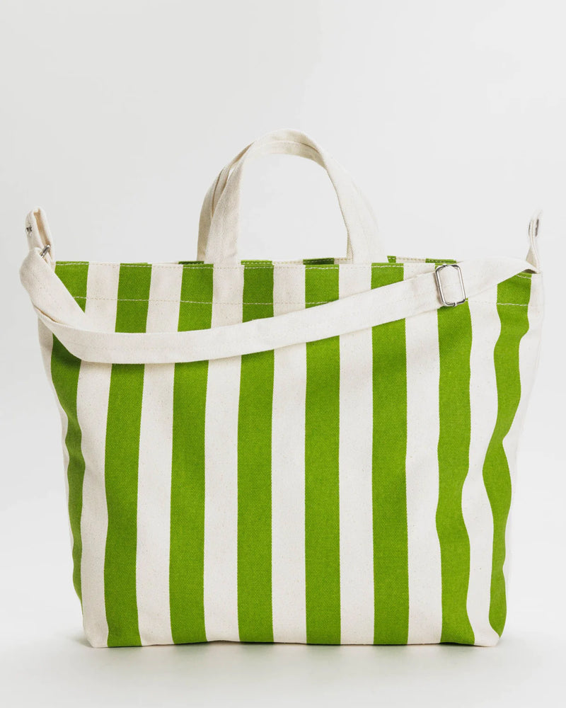 Horizonal - Green Awning Stripe - Baggu Duck Tote (Canvas)